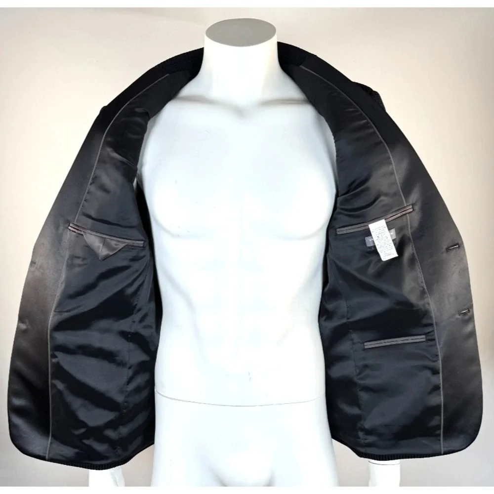 Van Heusen FLEX Textured Tuxedo Slim Fit Jacket Mens 40S NWT Lined Double-vented